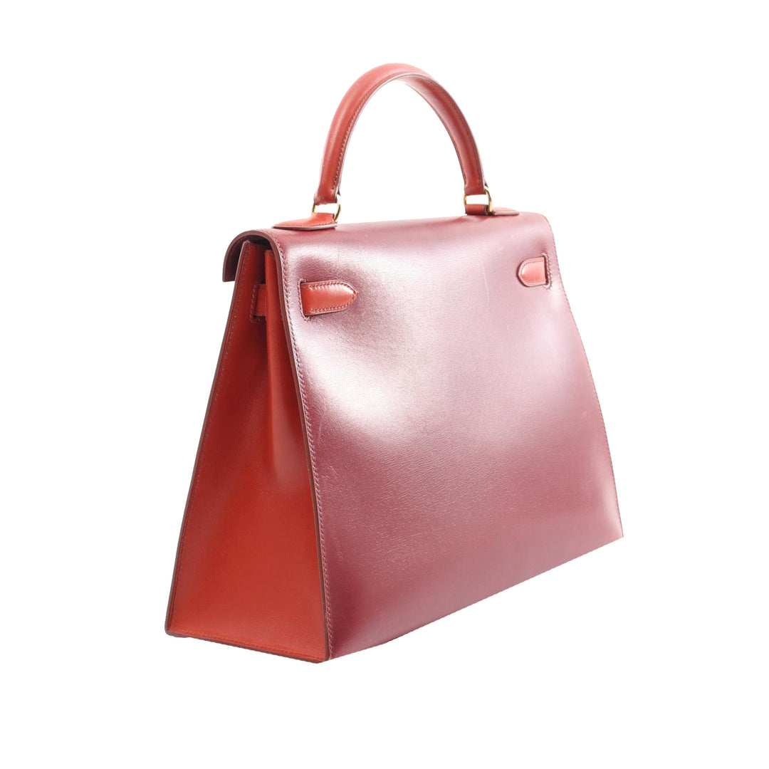 Tricolor Box Calf Kelly Sellier 32 Brown - Gaby Paris