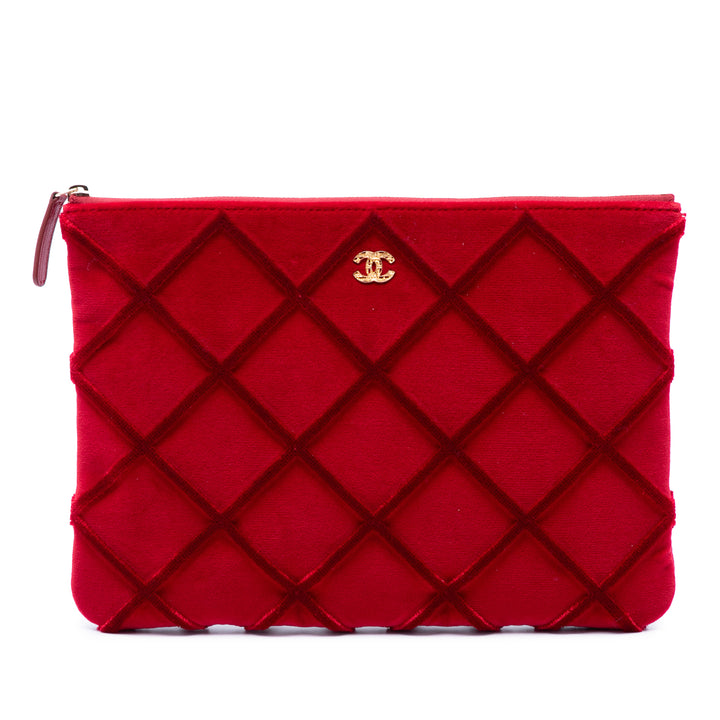 Chanel Medium CC Matelassé Velours O Étui Pochette