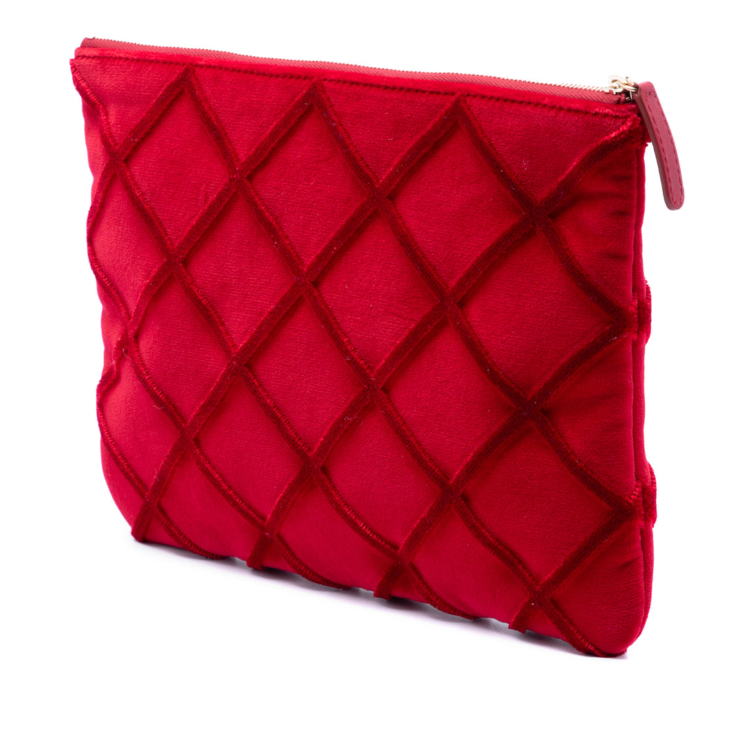 Chanel Medium CC Matelassé Velours O Étui Pochette