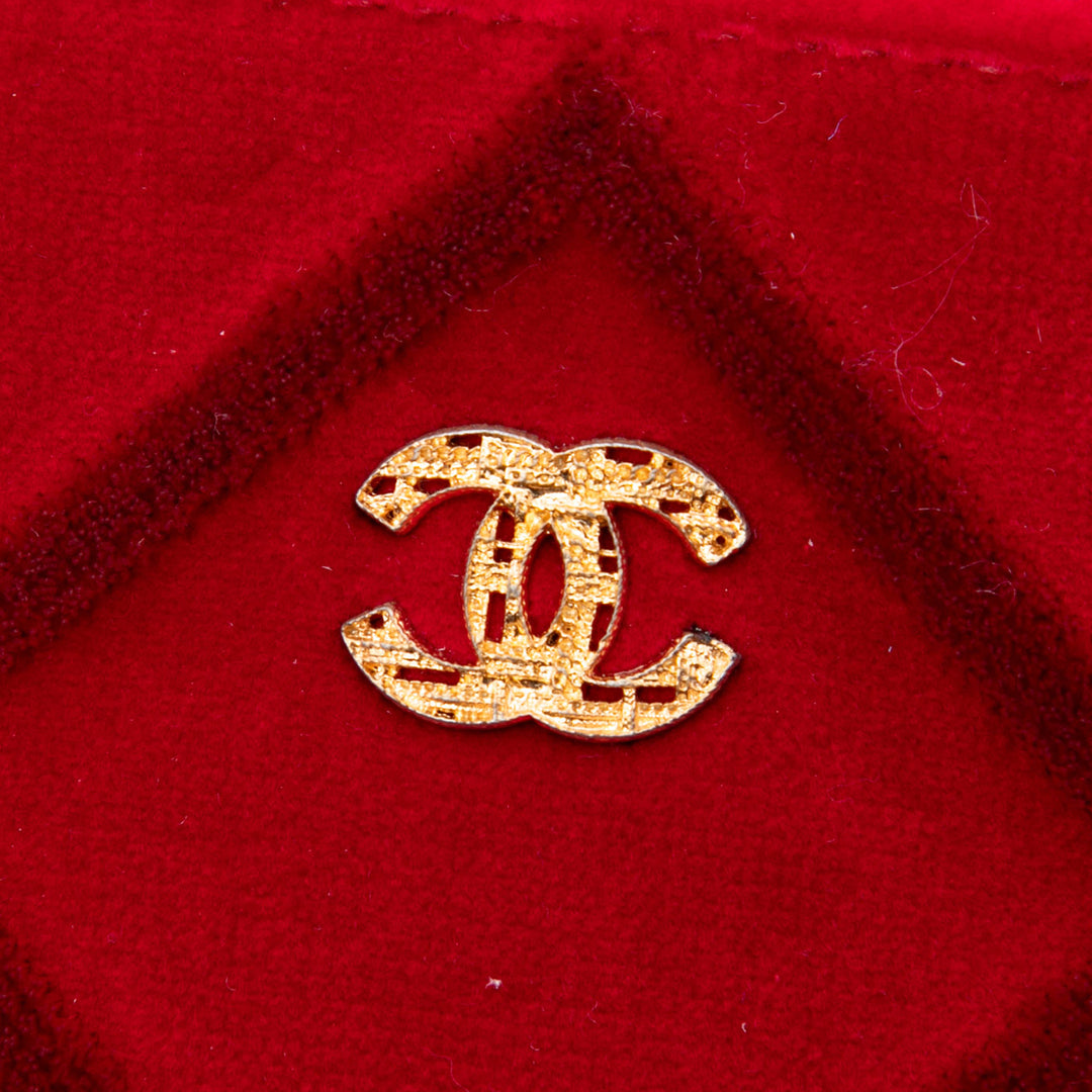 Chanel Medium CC Matelassé Velours O Étui Pochette