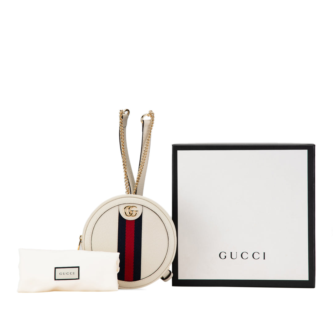 Gucci Mini Ophidia Round Backpack White - GABY PARIS