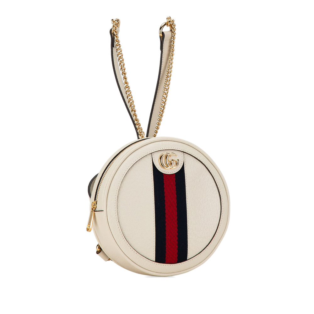 Gucci Mini Ophidia Round Backpack White - GABY PARIS