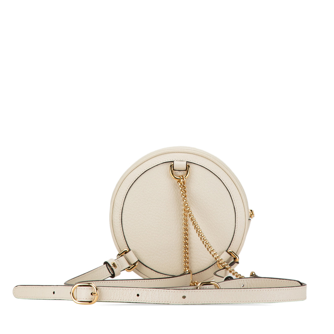 Mini Ophidia Round Backpack White - Gaby Paris