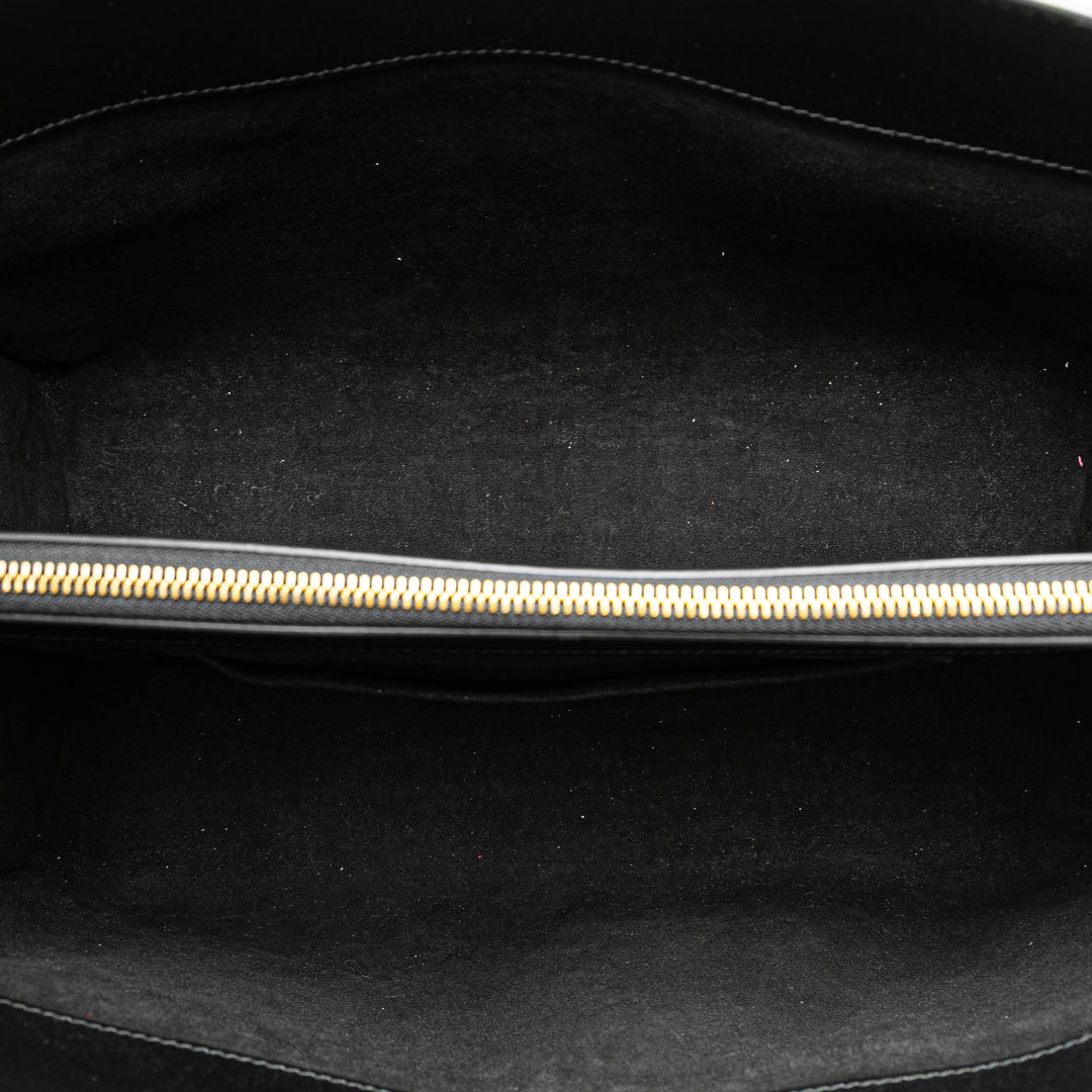 Leather D Bee Satchel Black - Gaby Paris