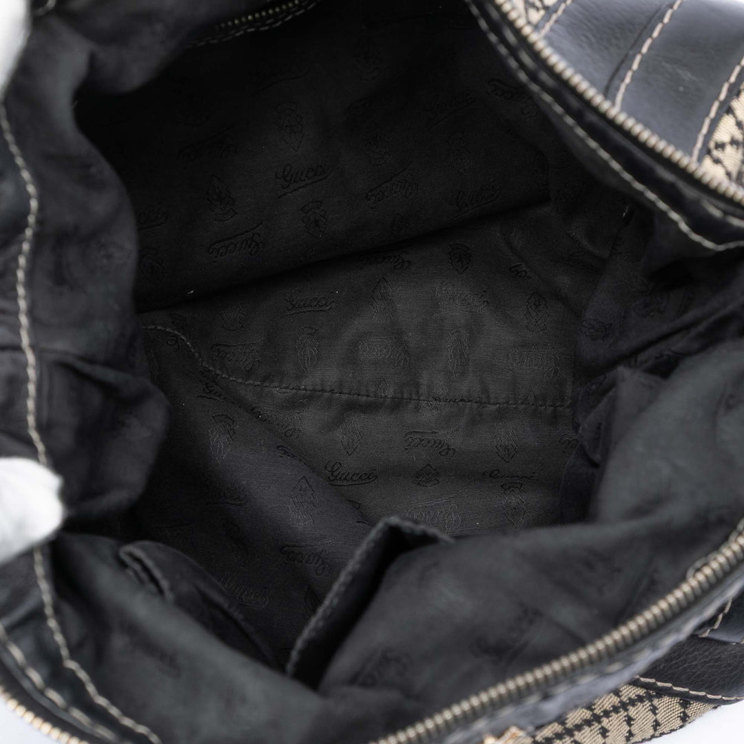 Gucci Diamante Toile Crest Boule Hobo