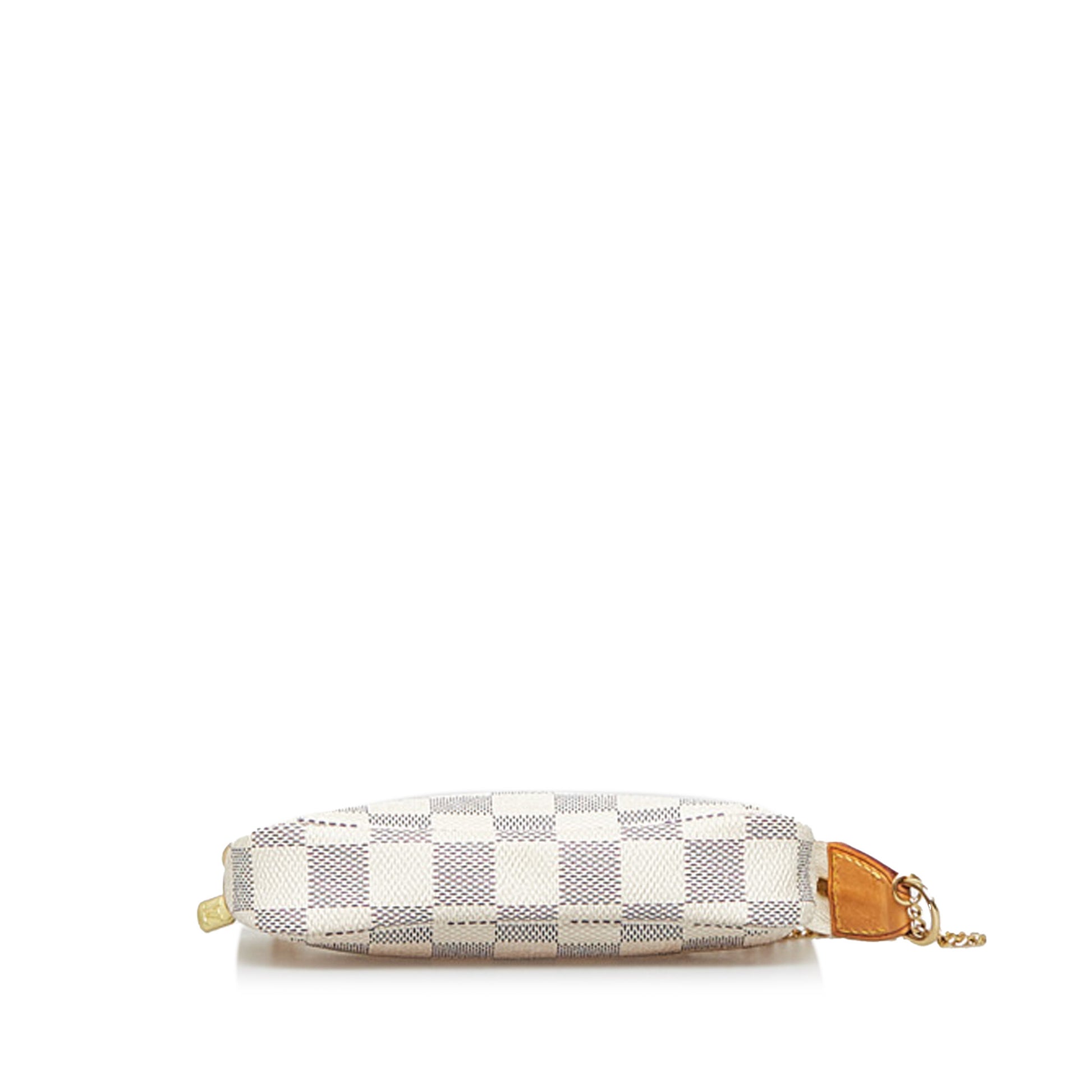Damier Azur Mini Pochette Accessoires White - Gaby Paris
