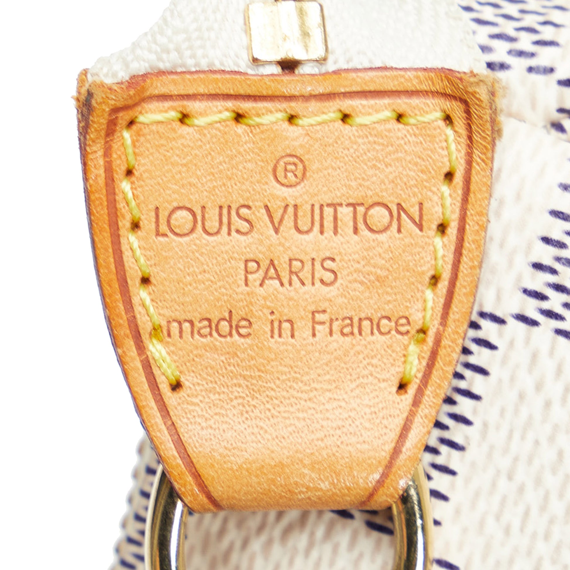 Damier Azur Mini Pochette Accessoires White - Gaby Paris