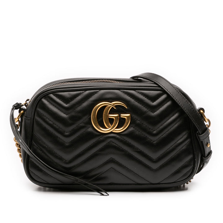 Gucci Small GG Marmont Matelasse Cuir Sac porté croisé