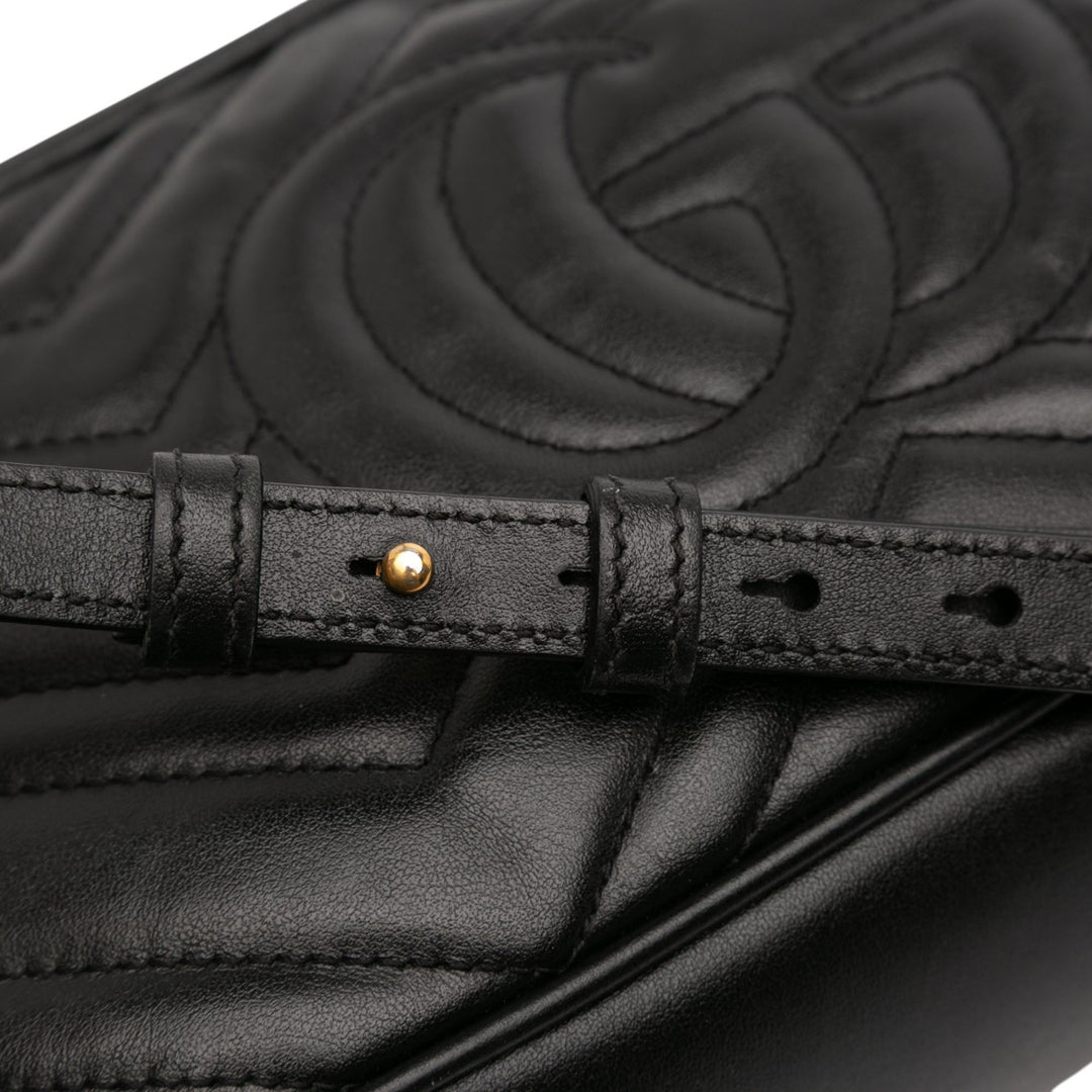 Gucci Small GG Marmont Matelasse Cuir Sac porté croisé