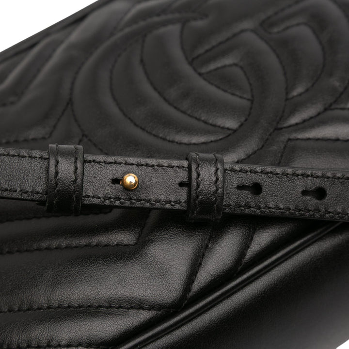 Gucci Small GG Marmont Matelasse Cuir Sac porté croisé