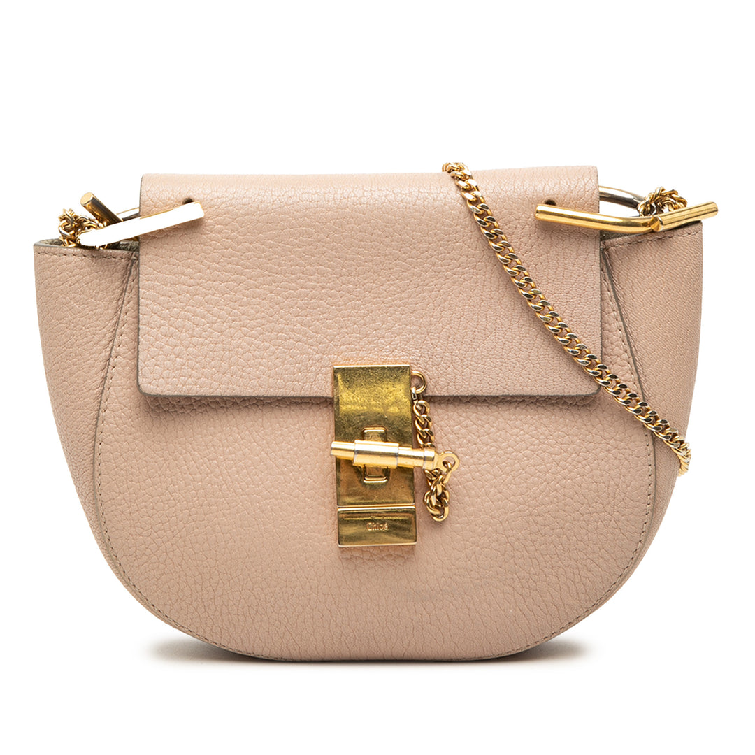 Chloé Mini Grained Cuir d’agneau Drew Sac porté croisé
