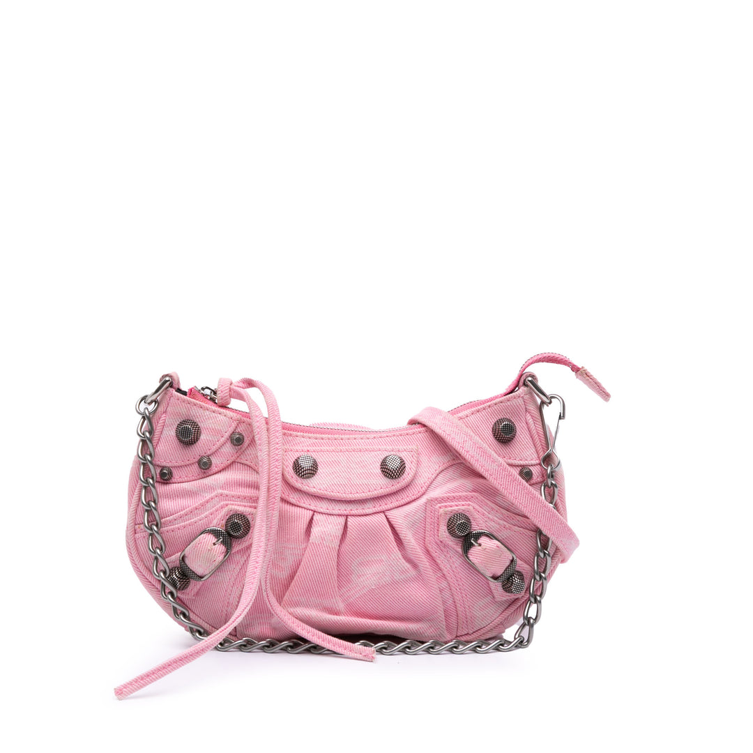 Mini BB Monogram Denim Le Cagole Pink - Gaby Paris