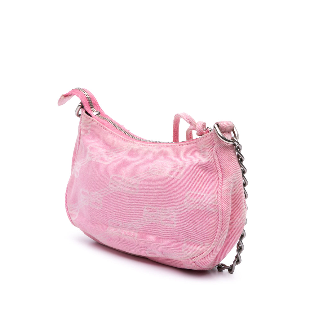 Mini BB Monogram Denim Le Cagole Pink - Gaby Paris