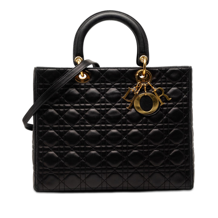 Dior Large Cuir d’agneau Cannage Lady Dior