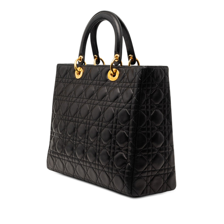 Dior Large Cuir d’agneau Cannage Lady Dior