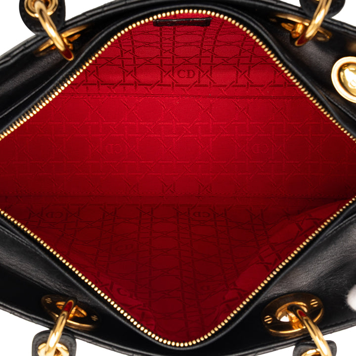 Dior Large Cuir d’agneau Cannage Lady Dior