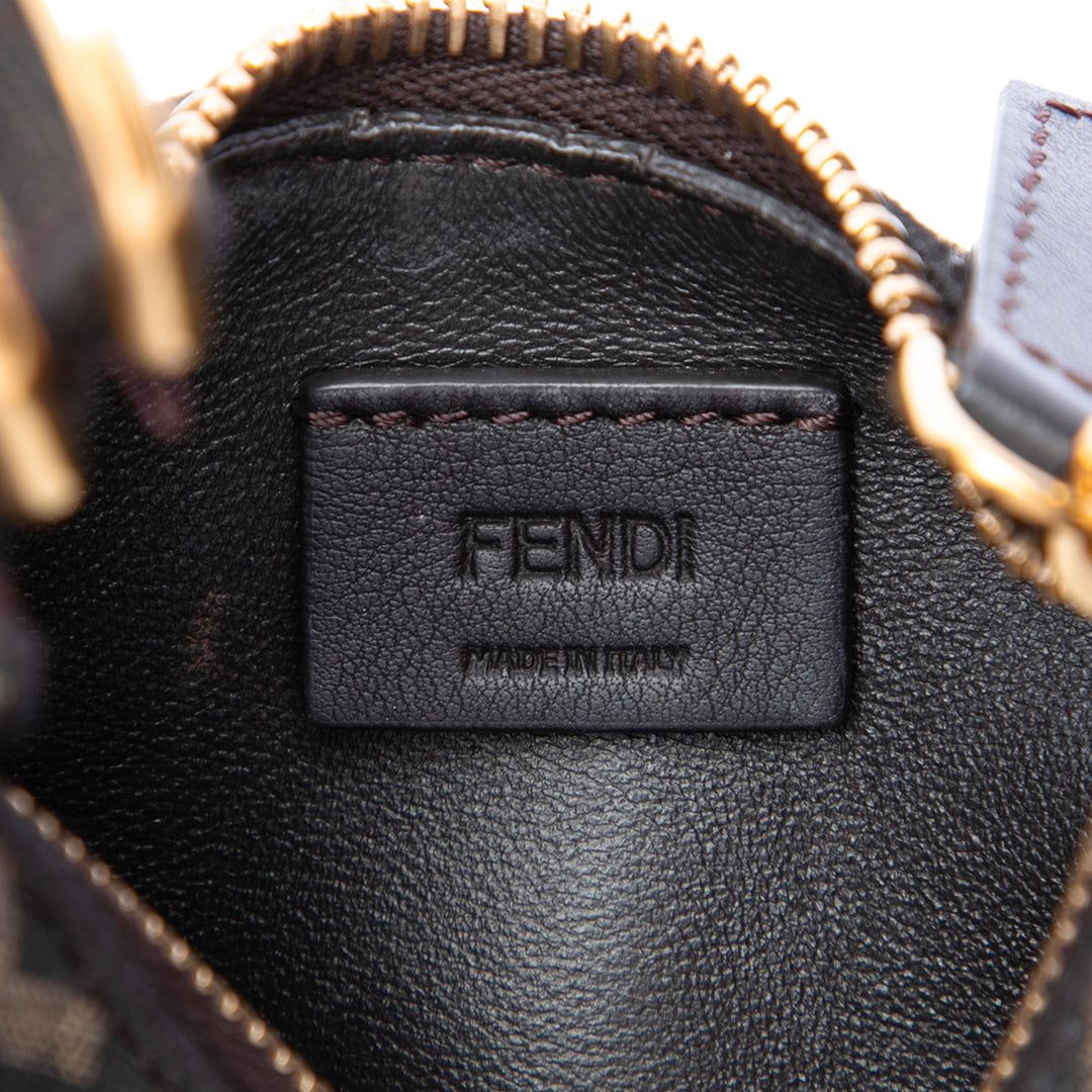 Fendi FF Jacquard Fendigraphy Hobo Nano Marron