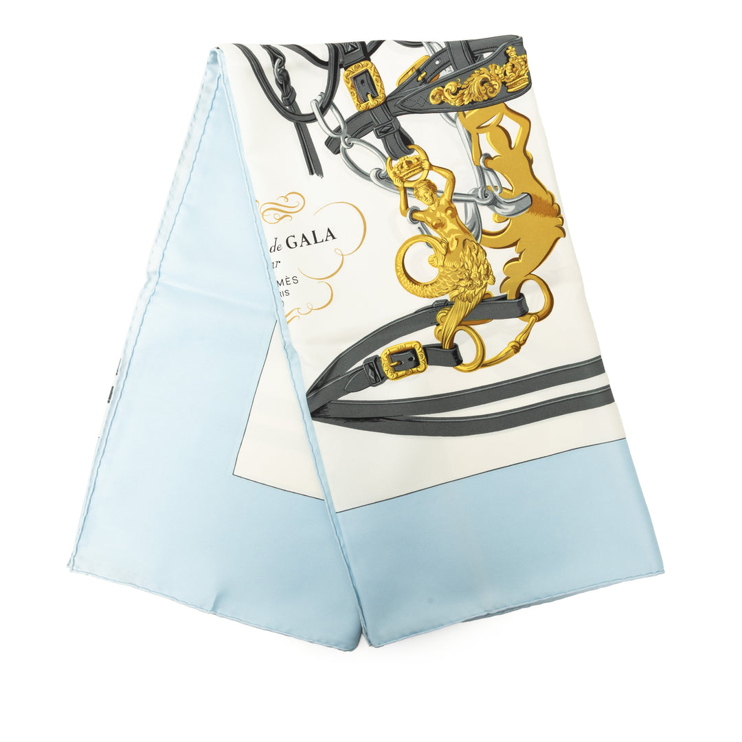Hermès Brides de Gala Foulard 90 Bleu