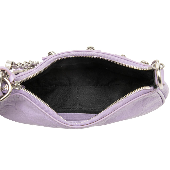 Balenciaga Motocross Le Cagole Mini Cuir d'agneau Violet