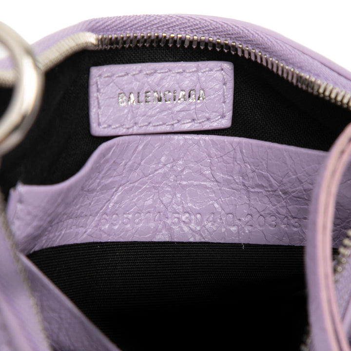 Balenciaga Motocross Le Cagole Mini Cuir d'agneau Violet