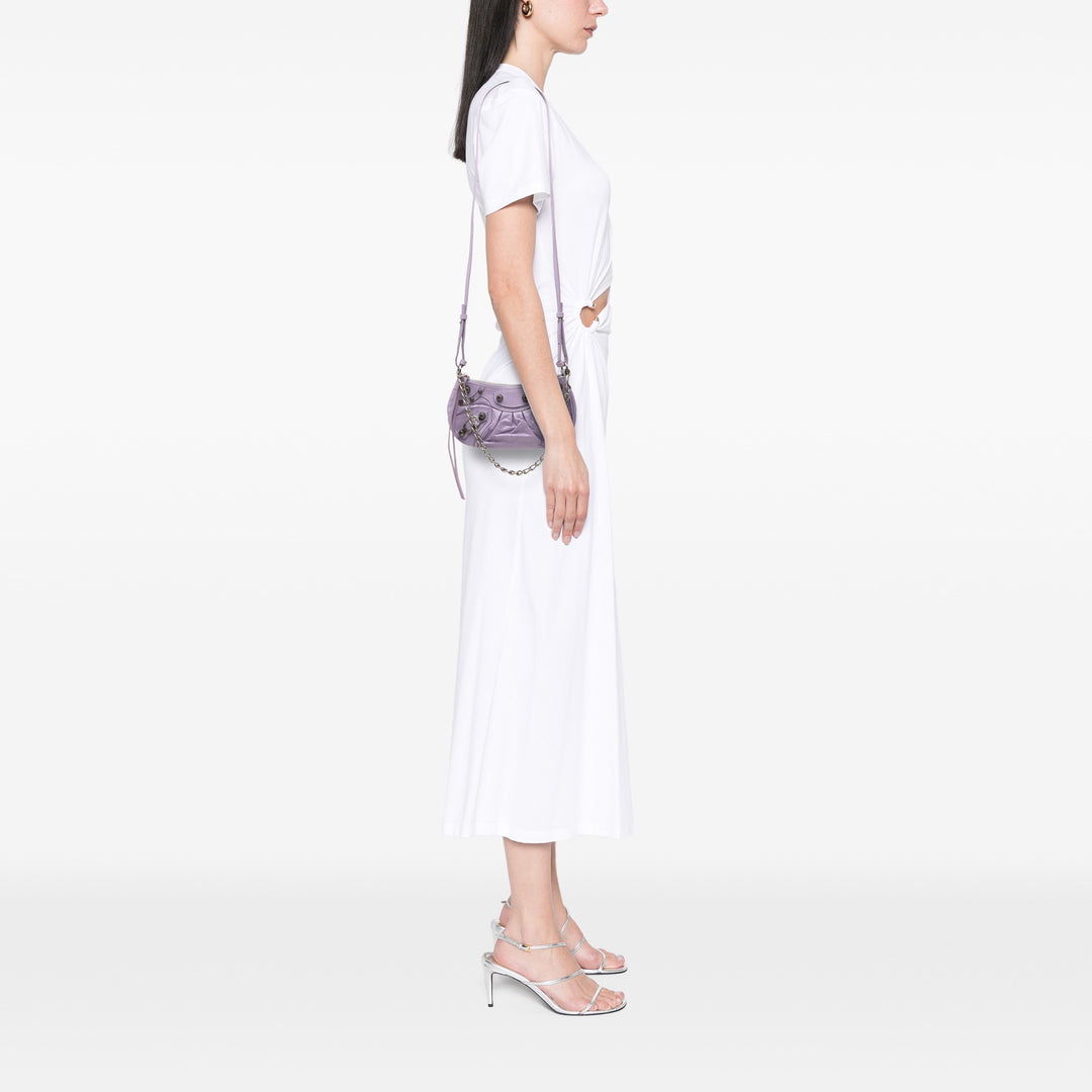 Balenciaga Motocross Le Cagole Mini Cuir d'agneau Violet