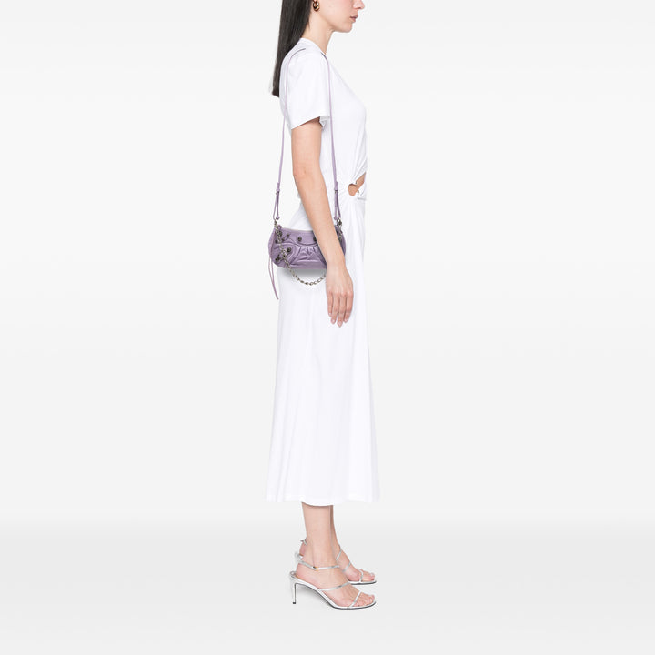 Balenciaga Motocross Le Cagole Mini Cuir d'agneau Violet