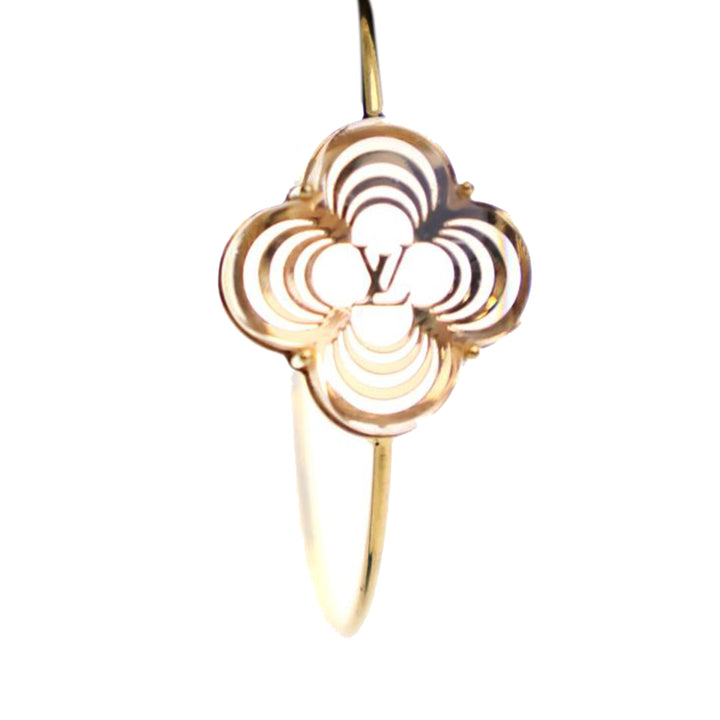 Gold Plated Resin A La Folie Hoop Earrings Gold - Gaby Paris