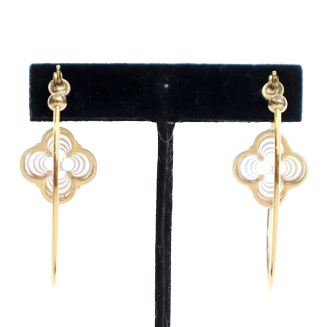 Gold Plated Resin A La Folie Hoop Earrings Gold - Gaby Paris