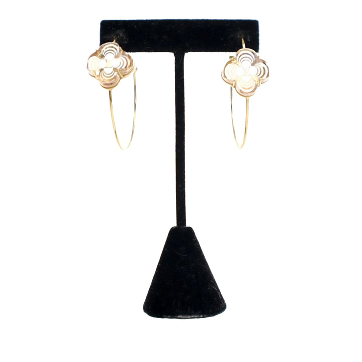Gold Plated Resin A La Folie Hoop Earrings Gold - Gaby Paris