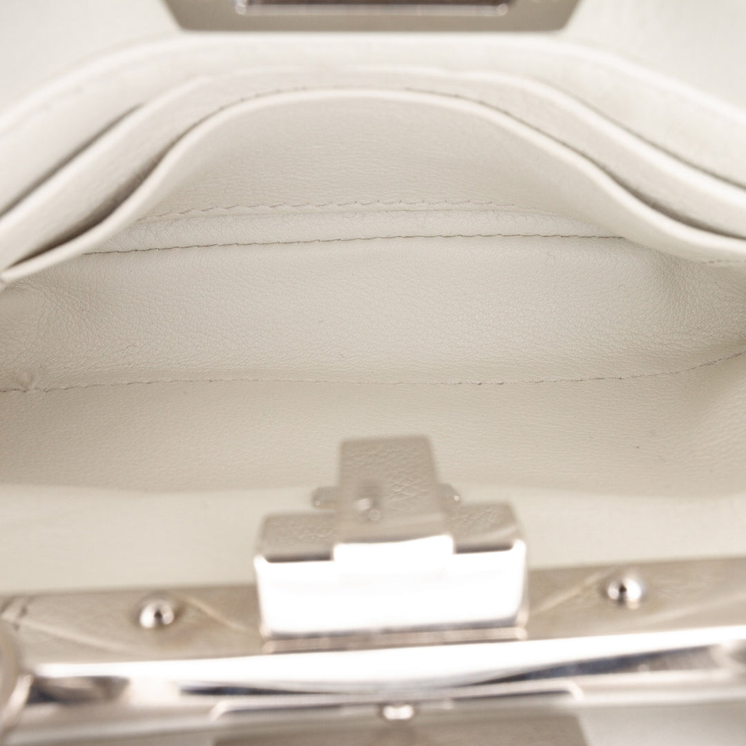 clouté Peekaboo Iconic Sac Micro Cuir de veau Blanc