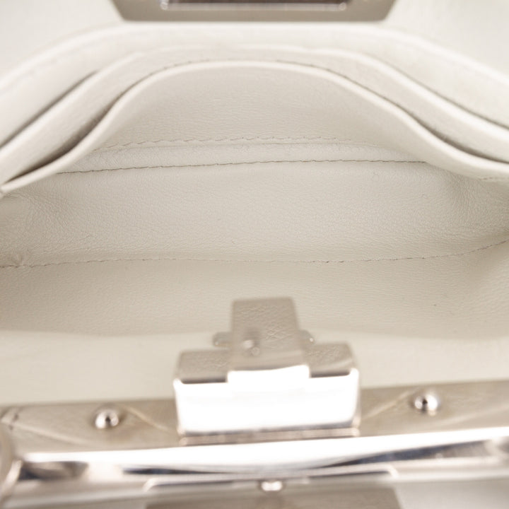 clouté Peekaboo Iconic Sac Micro Cuir de veau Blanc