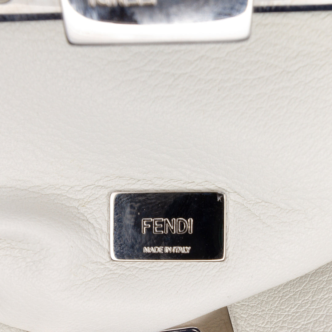clouté Peekaboo Iconic Sac Micro Cuir de veau Blanc