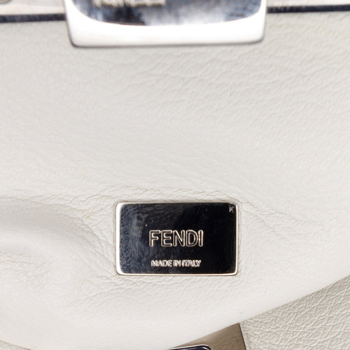 clouté Peekaboo Iconic Sac Micro Cuir de veau Blanc