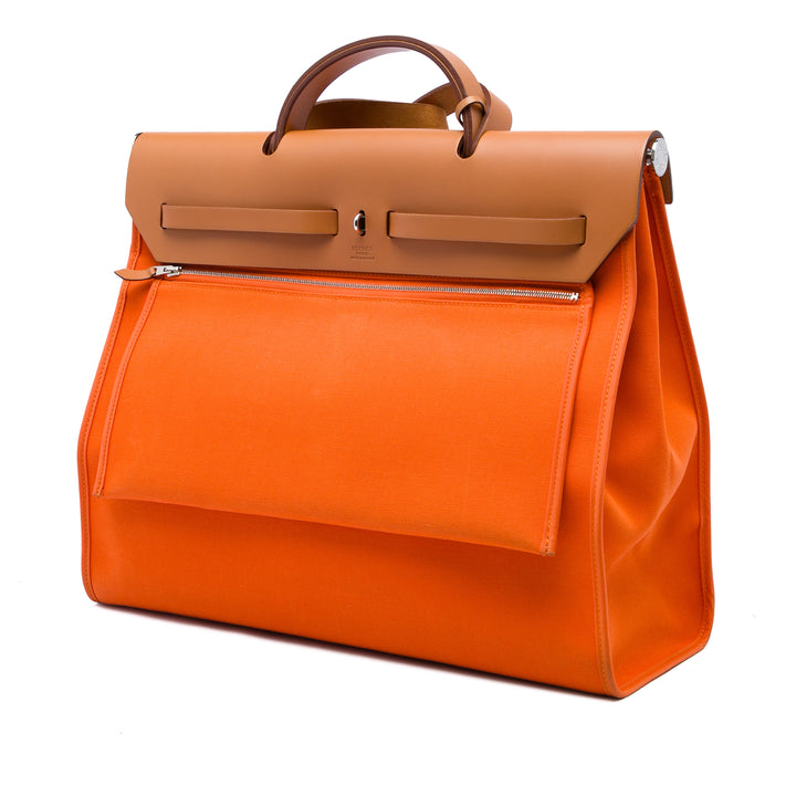 Hermès Sac à main Herbag Zippé 39 Orange – vue 2 – GABY PARIS