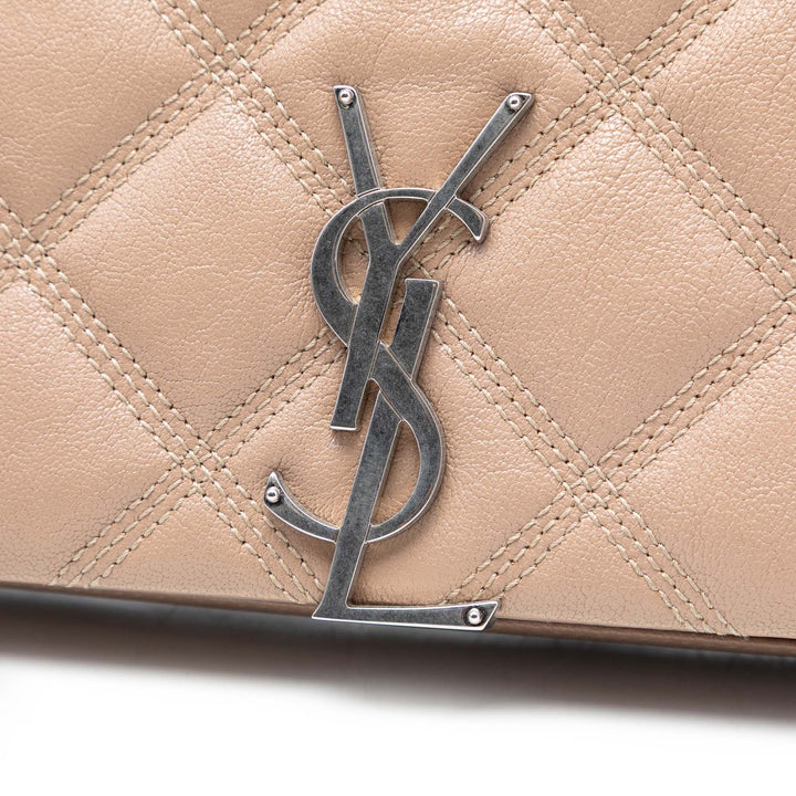Saint Laurent Matelassé Diamond Cuir d’agneau Becky Wallet on Chain