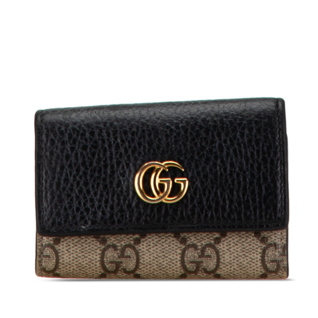 Gucci GG Supreme Marmont 6 Key Holder Case Brown - GABY PARIS