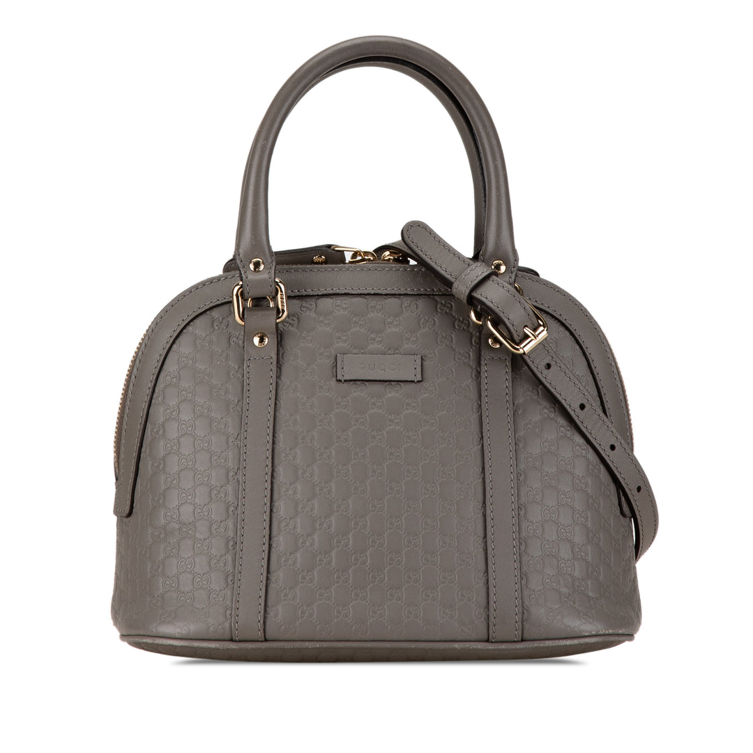 Mini Microguccissima Dome Satchel Gray - Gaby Paris