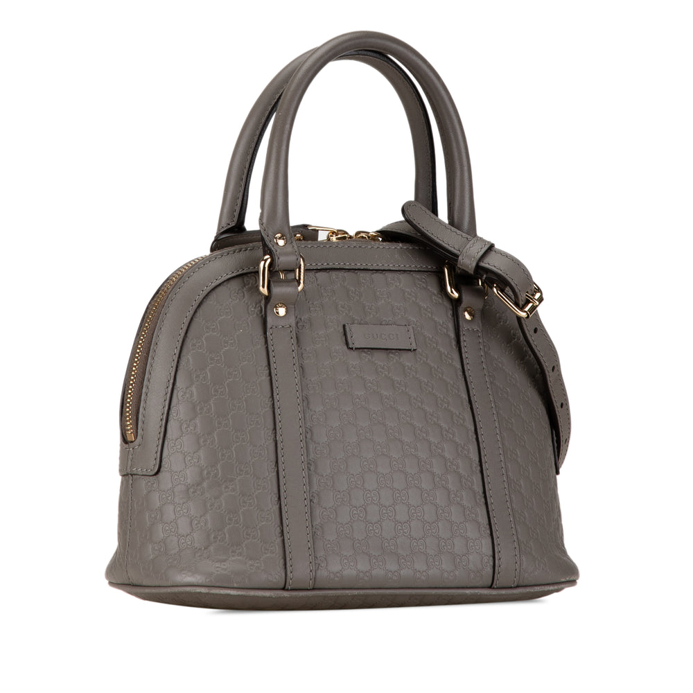 Mini Microguccissima Dome Satchel Gray - Gaby Paris