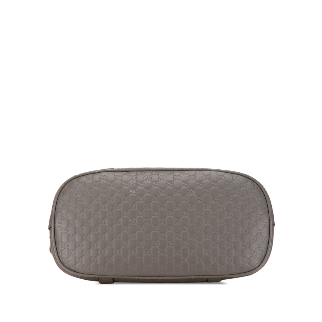 Mini Microguccissima Dome Satchel Gray - Gaby Paris