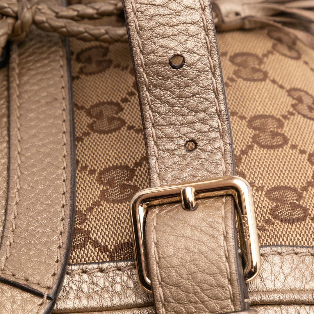 Gucci GG Toile Bella Flap Sac cartable Marron