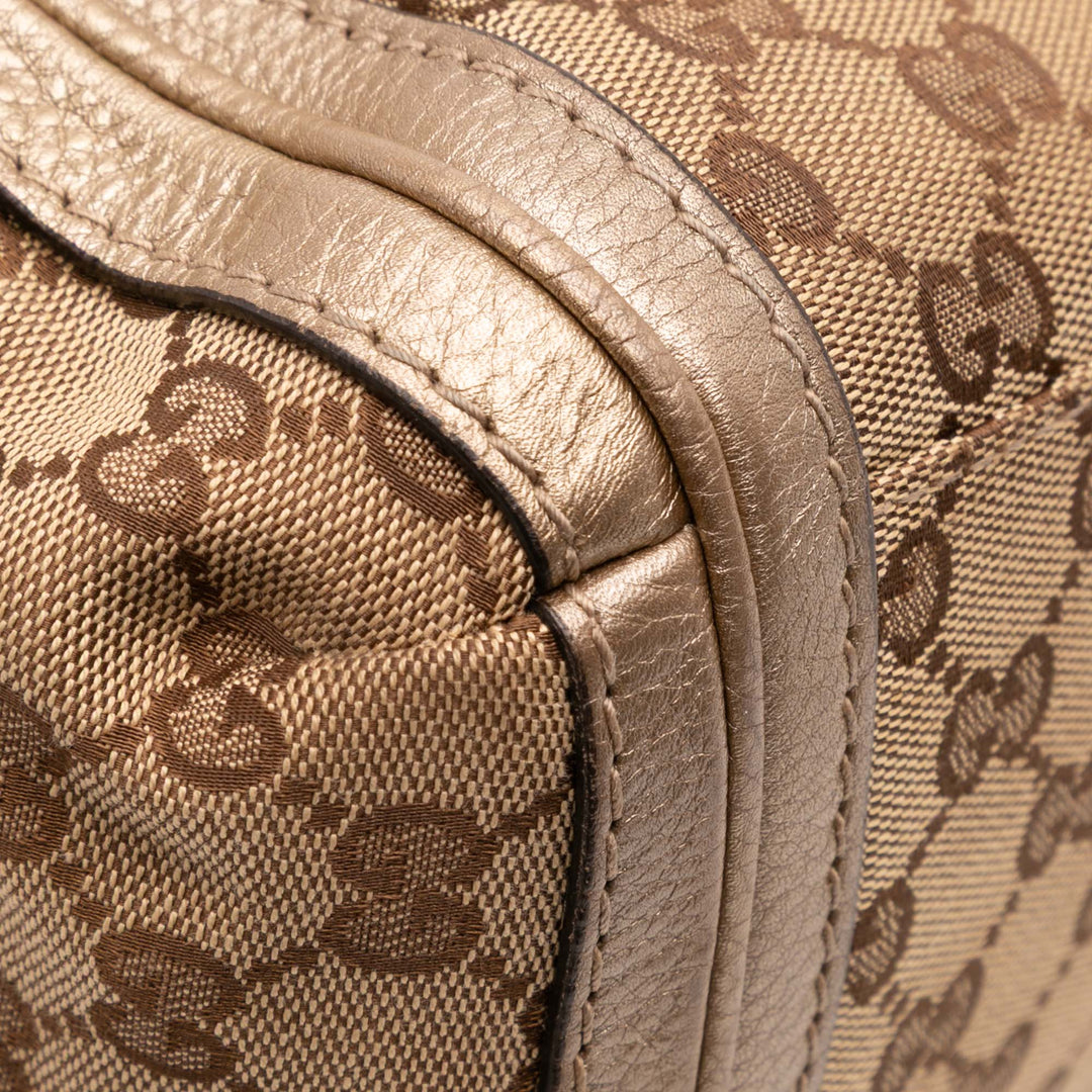 Gucci GG Toile Bella Flap Sac cartable Marron