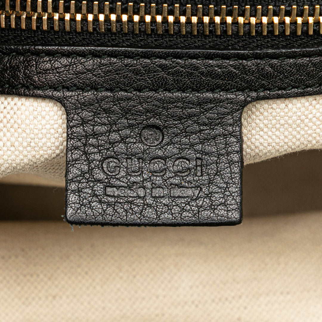 Medium Canvas Bamboo Shopper Flora Knight Satchel Black - Gaby Paris