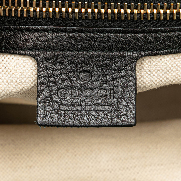 Medium Canvas Bamboo Shopper Flora Knight Satchel Black - Gaby Paris