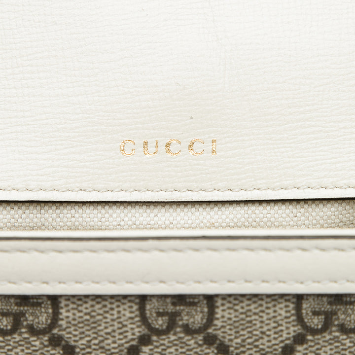 Gucci Sac bandoulière Web Horsebit 1955 GG Supreme Petit Blanc – vue 6 – GABY PARIS