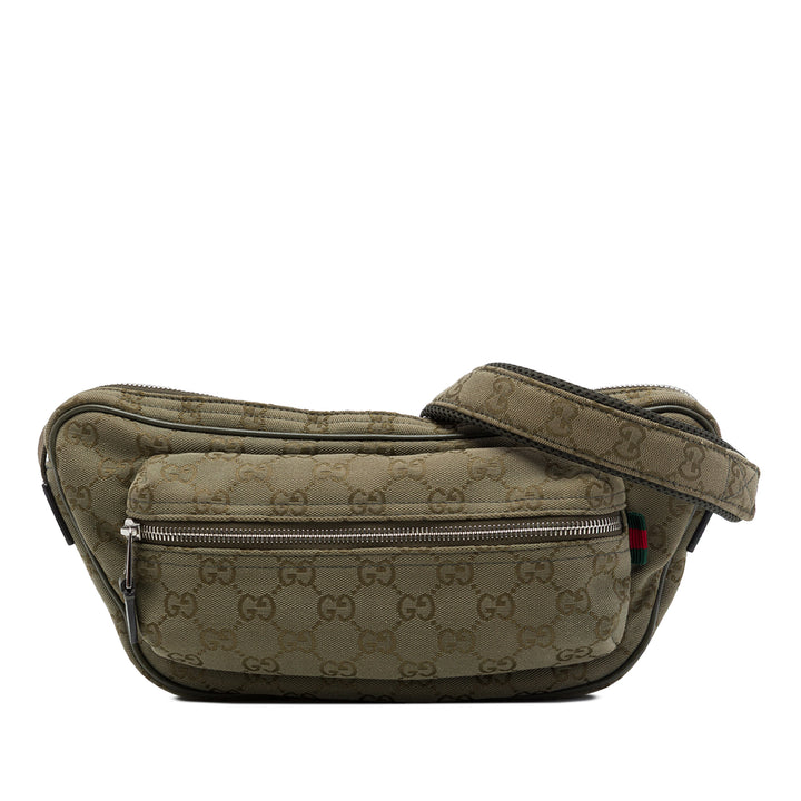 Gucci Sac bandoulière GG Web Sling Grand Vert – vue principale – GABY PARIS