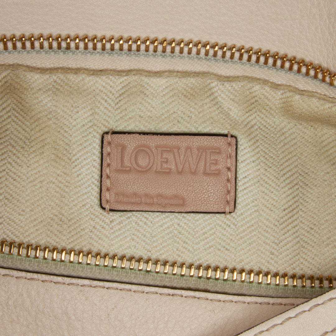 LOEWE Small Tricolor Cuir de veau and Daim Puzzle Sac cartable Marron