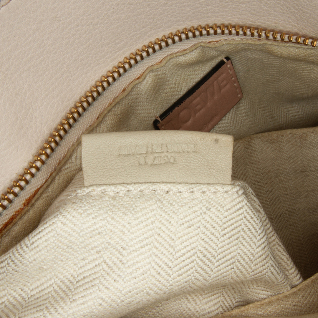 LOEWE Small Tricolor Cuir de veau and Daim Puzzle Sac cartable Marron