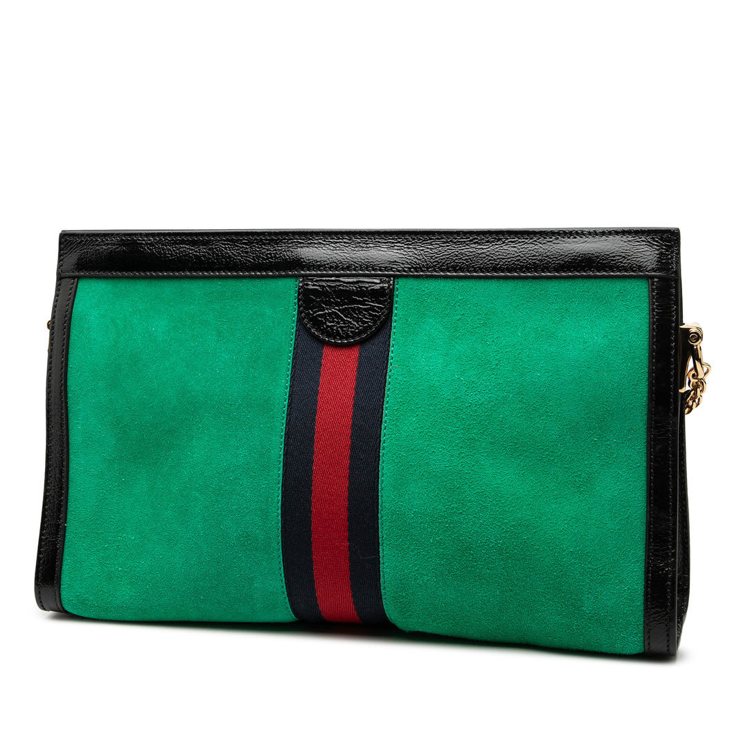 Gucci Medium Daim Web Ophidia Chain Sac bandoulière
