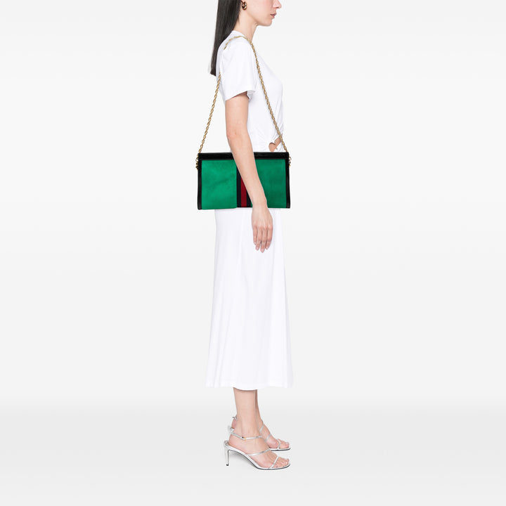 Gucci Medium Daim Web Ophidia Chain Sac bandoulière
