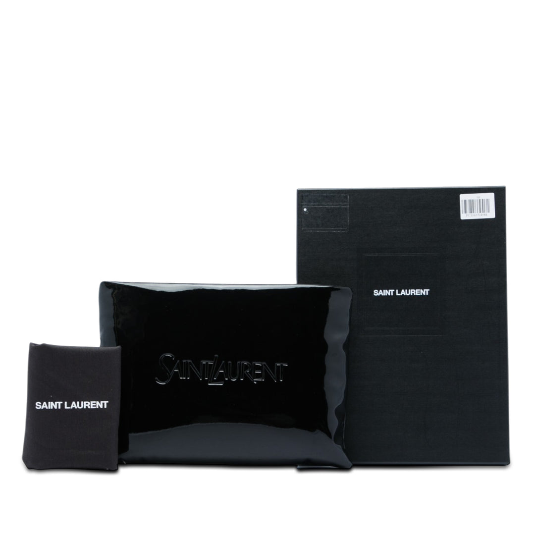Saint Laurent Large Cuir verni Puffy Pochette